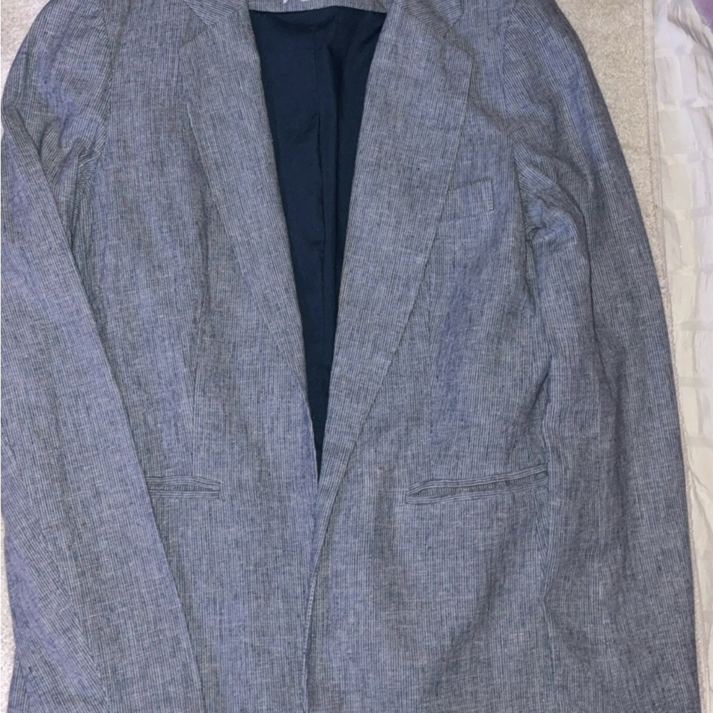 Mercer & Madison Blue Striped Blazer